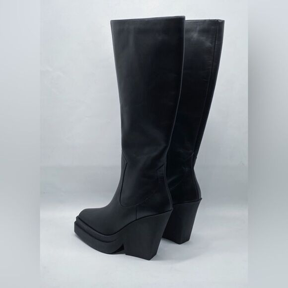 Gia Borghini Texan Leather Platform Knee-High Boots size 40 - Picture 6 of 13